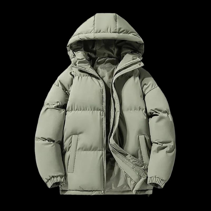 Autumn/Winter Cotton Coat Jacket down Cotton-Padded Thickened Hooded Puffer Jacket for Men and Women Casual Loose Fit Outerwear