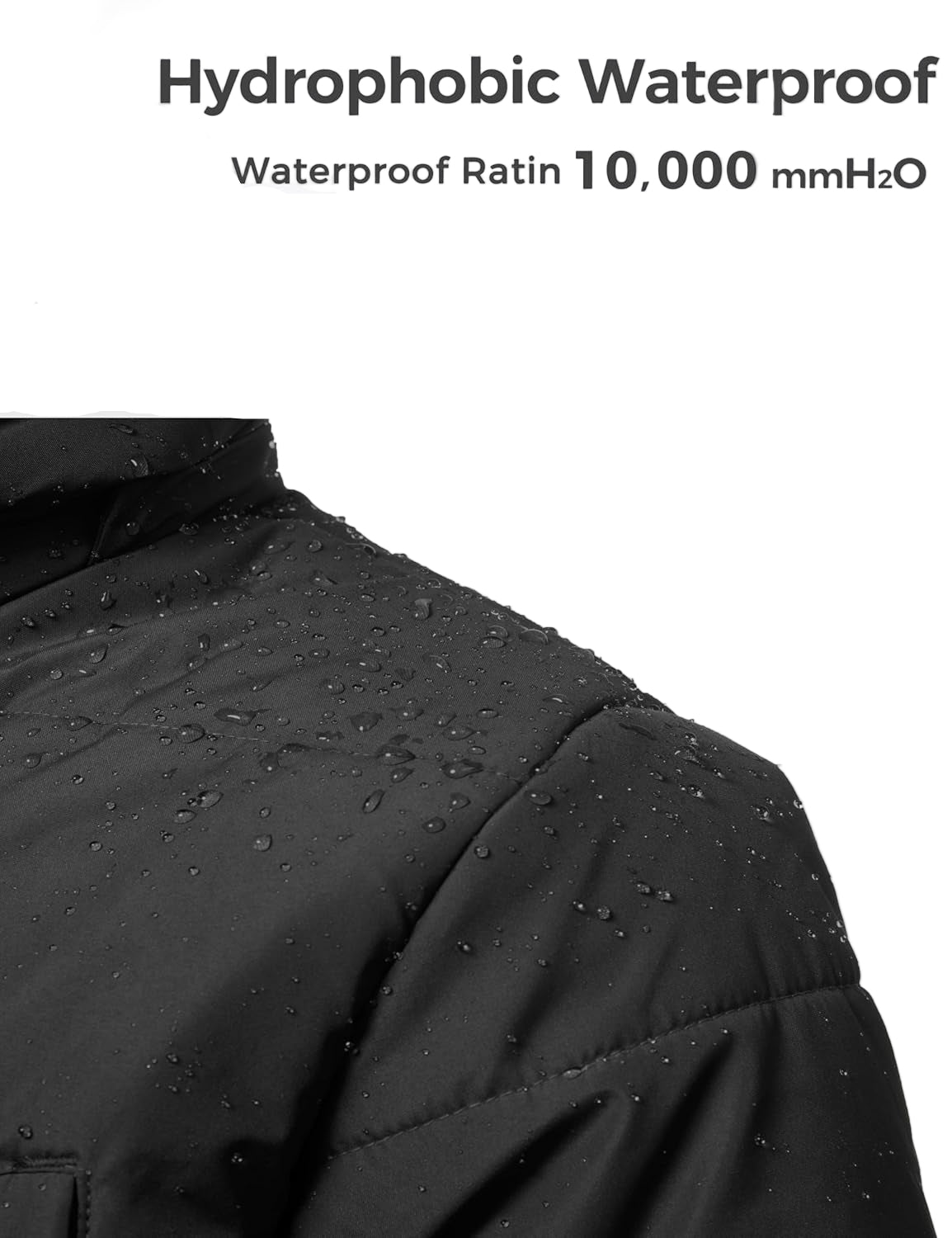 Men'S Thicken Puffer Jacket Padded Waterproof Warm Winter Coat with Hood