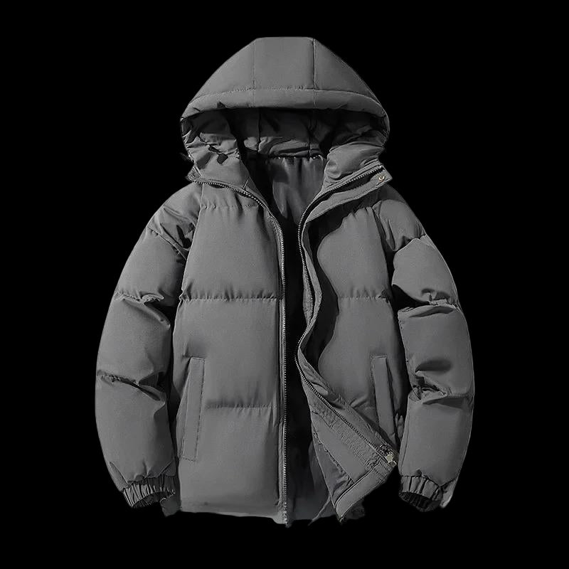 Autumn/Winter Cotton Coat Jacket down Cotton-Padded Thickened Hooded Puffer Jacket for Men and Women Casual Loose Fit Outerwear