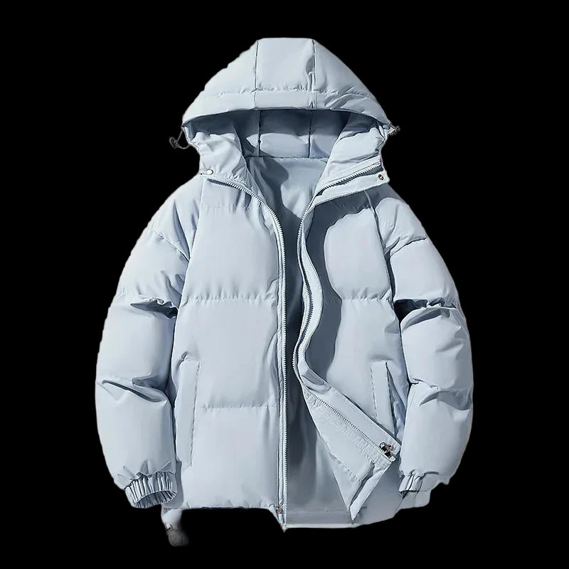 Autumn/Winter Cotton Coat Jacket down Cotton-Padded Thickened Hooded Puffer Jacket for Men and Women Casual Loose Fit Outerwear