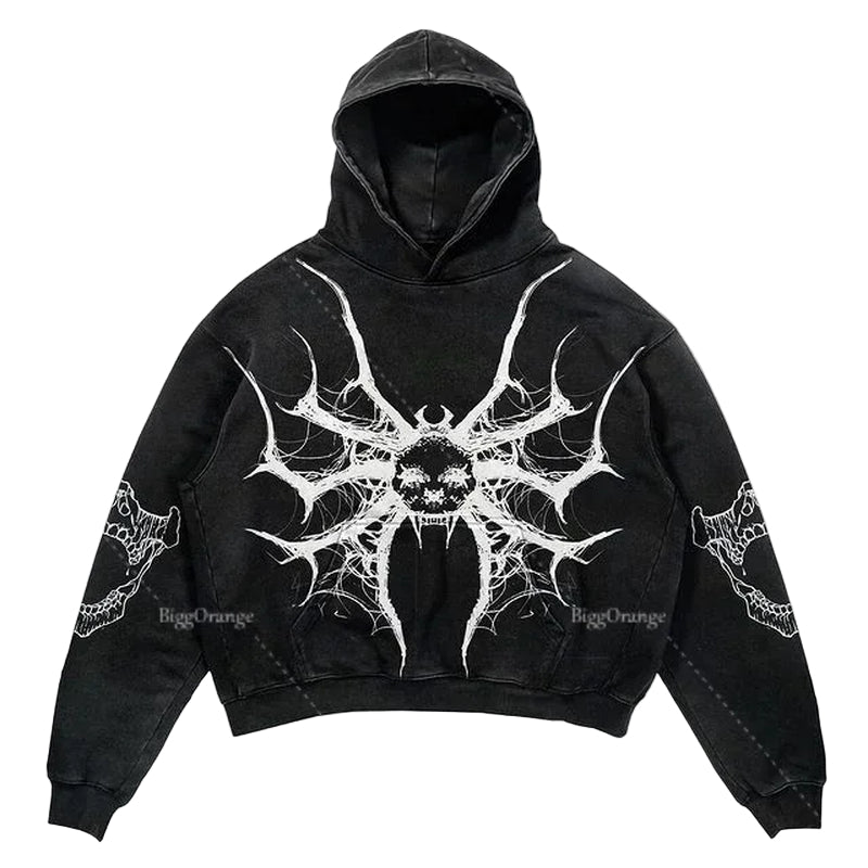 Harajuku Oversized Letter Print Streetwear High Quality Hoodie Vintage Streetwear Women Sweatshirt Goth Jacket Y2K Hoodies Women