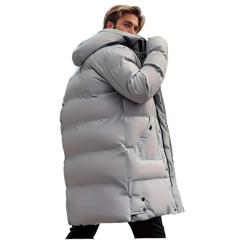 Men'S Thick Winter Warm Coat plus Size Cold Weather Jacket with Hood Long Sleeve Front Button Design Suitable for Extreme Cold Daily & Formal Occasions Durable Winter Clothing Winter Jackets Cold Weather Coats Hooded Casual Coats Black Menswear