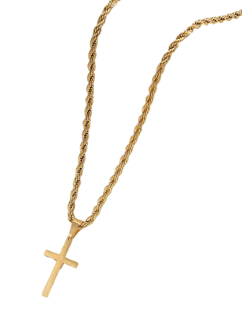 Simple Cross Pendant Necklace for Men & Women, Fashion Jewelry for Party, Daily Clothing Decor, Trendy All-Match & Exquisite Jewelry for Birthday Gift
