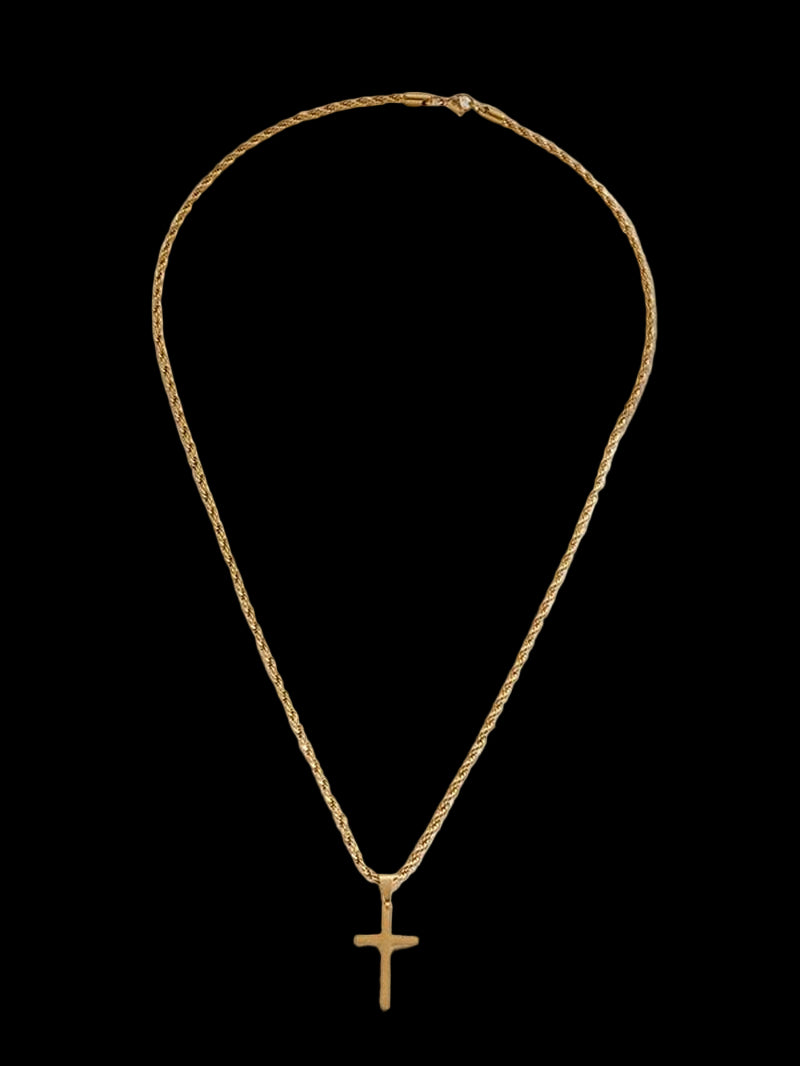 Simple Cross Pendant Necklace for Men & Women, Fashion Jewelry for Party, Daily Clothing Decor, Trendy All-Match & Exquisite Jewelry for Birthday Gift