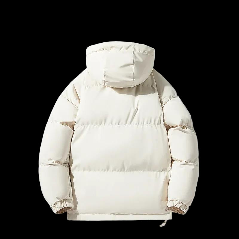 Autumn/Winter Cotton Coat Jacket down Cotton-Padded Thickened Hooded Puffer Jacket for Men and Women Casual Loose Fit Outerwear