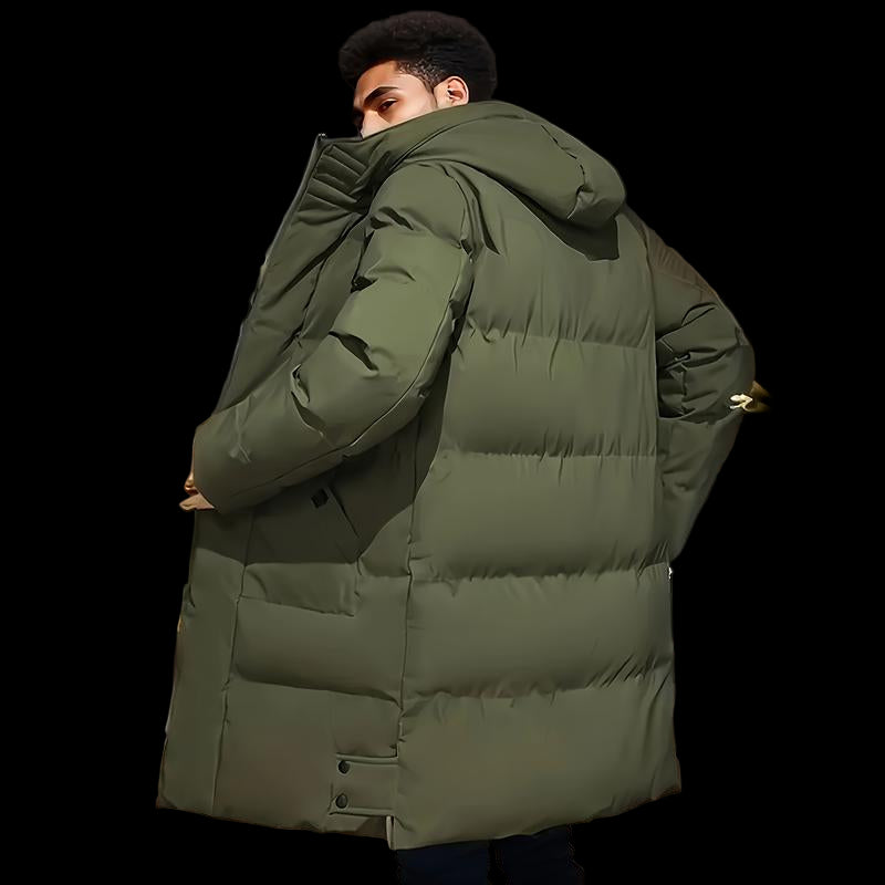 Men'S Thick Winter Warm Coat plus Size Cold Weather Jacket with Hood Long Sleeve Front Button Design Suitable for Extreme Cold Daily & Formal Occasions Durable Winter Clothing Winter Jackets Cold Weather Coats Hooded Casual Coats Black Menswear