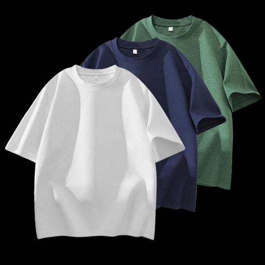 3PCS Men'S Casual Versatile Solid Color Loose Outdoor Sports T-Shirt - Short Sleeve round Neck Half Sleeve Design for Summer Days - 4PCS Pack