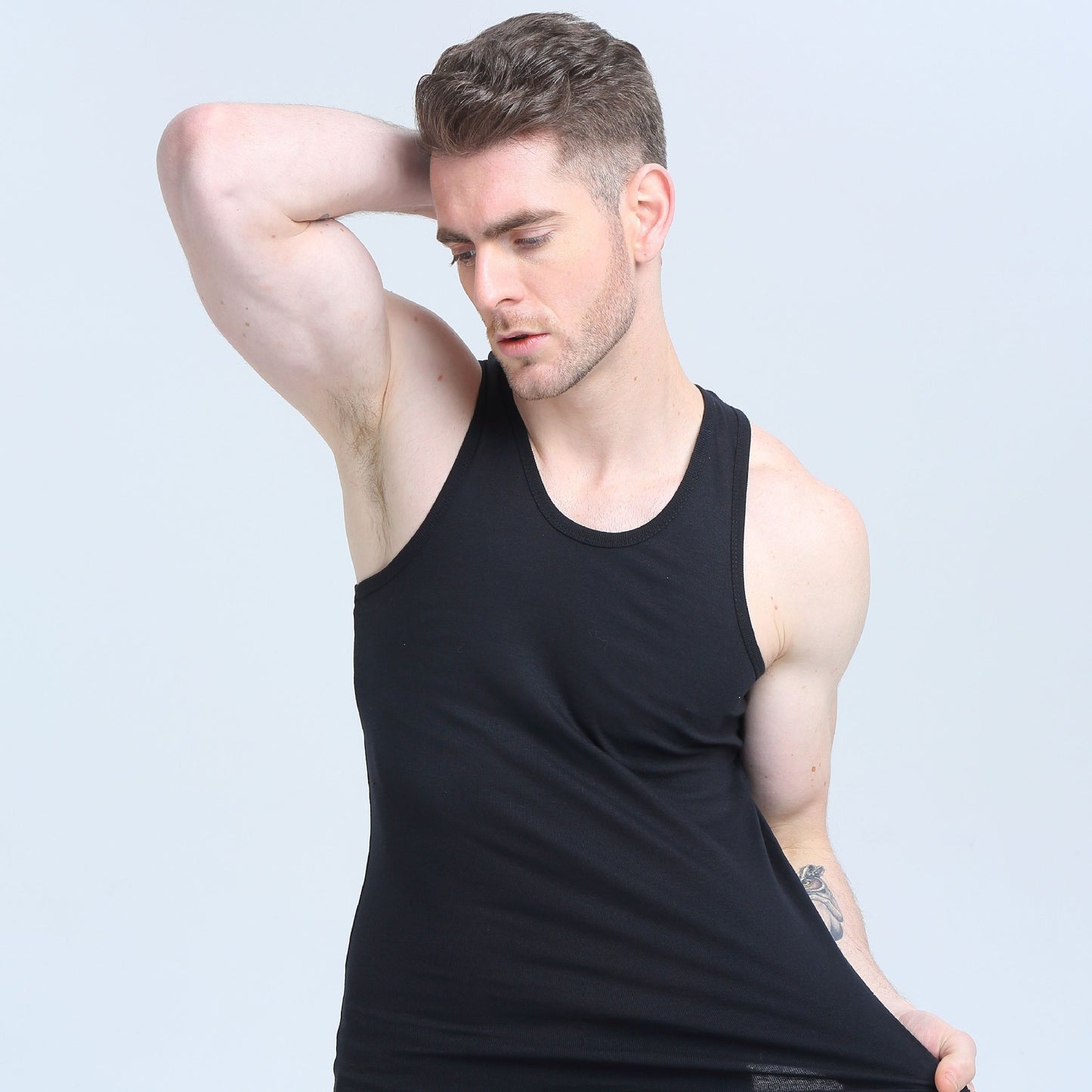 Fashionable Breathable Stretch Men's Vest Undershirt