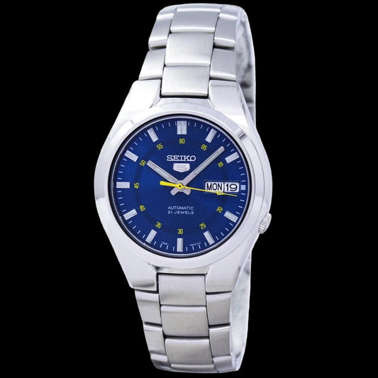 Men'S 5 Automatic SNK615K Blue Stainless-Steel Automatic Dress Watch