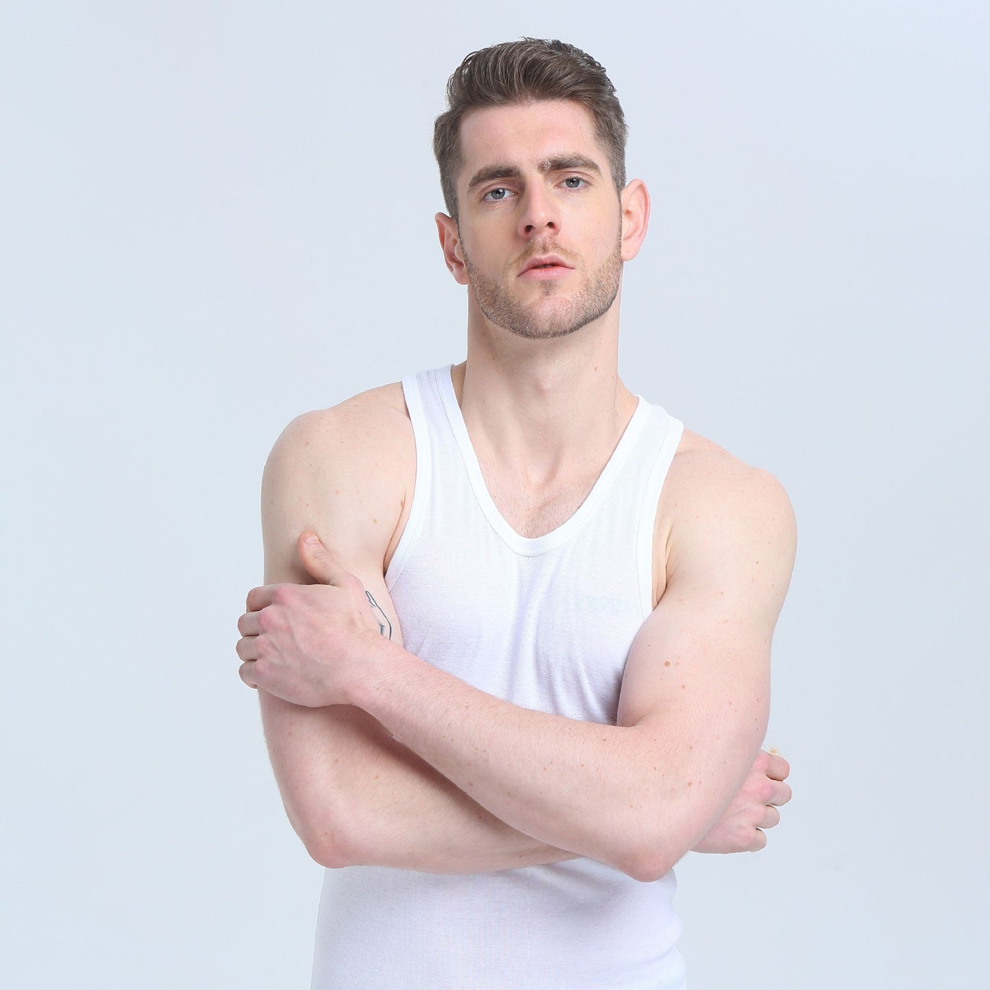 Fashionable Breathable Stretch Men's Vest Undershirt