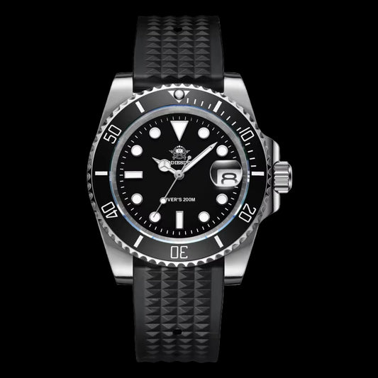 Quartz Watch Luxury Brand Men Watches Waterproof Business 41Mm Watch C3 Luminous Stainless Steel Black Diver Watch