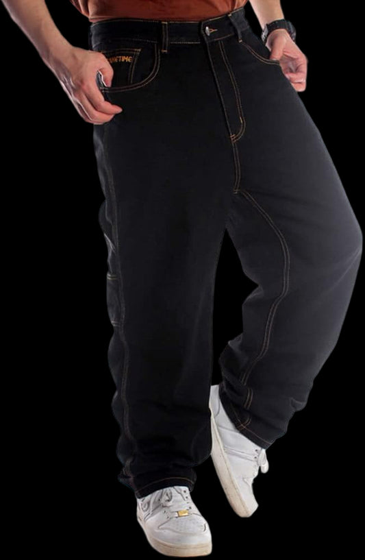 Baggy Jeans for Men Loose Fit Skateboard Pants Street Hip Hop Jeans
